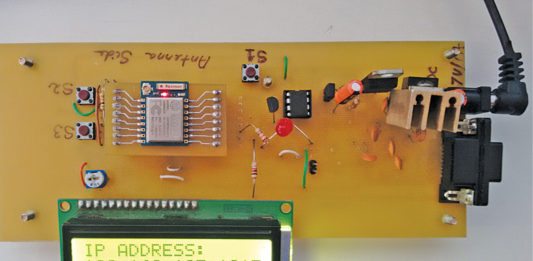 Fig. 1 Author’s prototype of the esp8266 based wireless web server