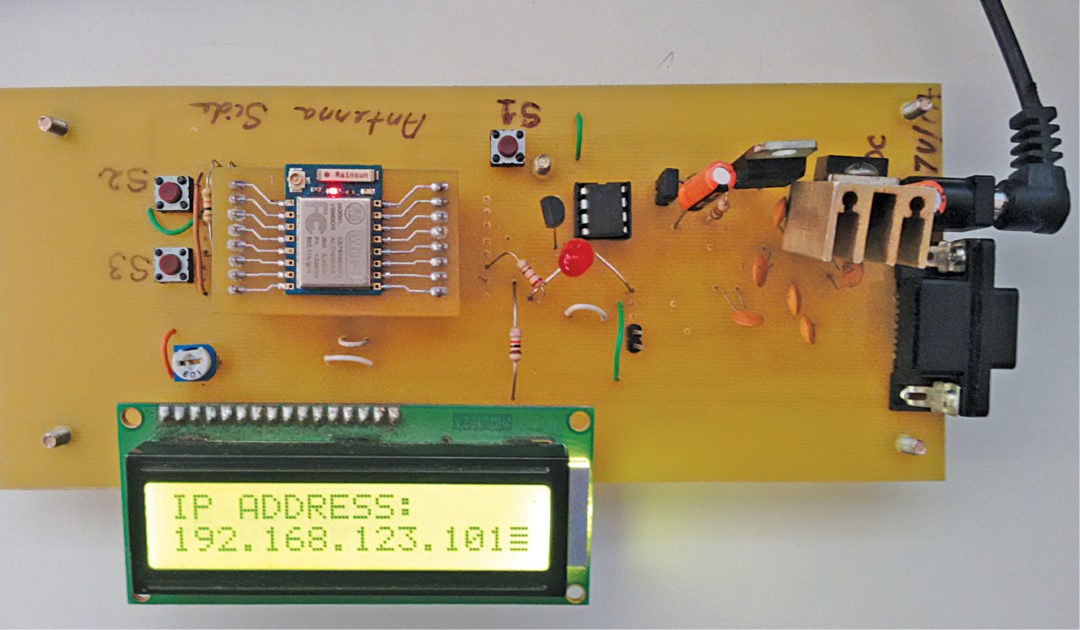 Fig. 1 Author’s prototype of the esp8266 based wireless web server