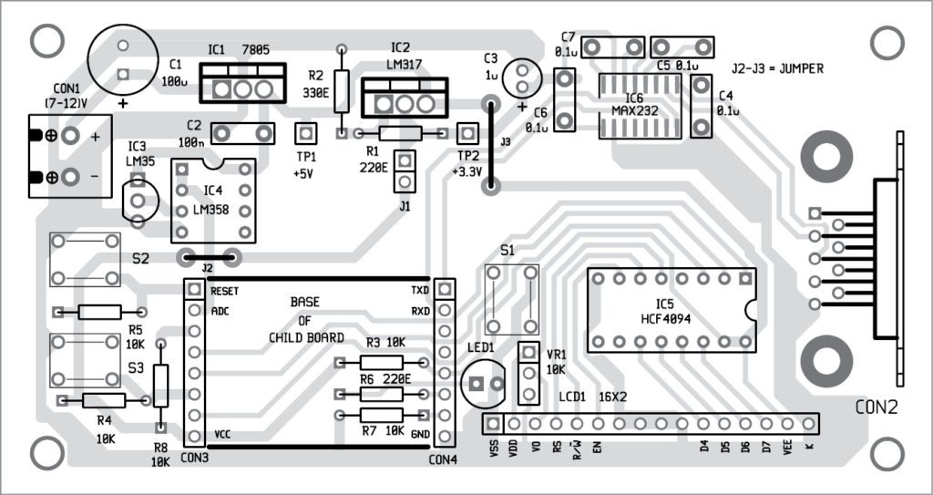 Fig. 9 Component layout of the main board