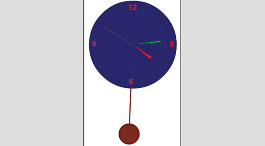 Javascript Based Canvas Pendulum Clock