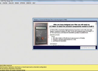 AADE Filter Design V4.5: A Design and Analysis Tool for Passive Filters