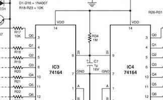 LED hourglass timer circuit