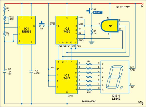 Electronic Dice | Detailed Circuit Diagram Available