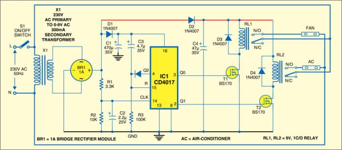 Single Control Switch For Fan And AC - Electronics For You