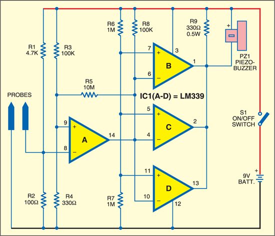 Audible Continuity Tester Circuit
