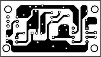 Fig. 3: An actual-size, single-side PCB for solder fumes remover