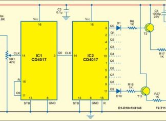 Audio Controlled Running Light Circuit