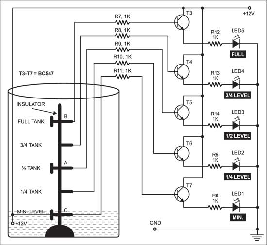 Automatic Water Pump Indicator Circuit