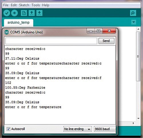 Fig. 2: Serial monitor