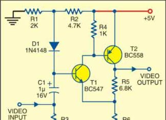 Fig. 2: Circuit of a simple video amplifier