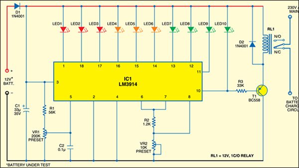 Battery Level Indicator Circuit
