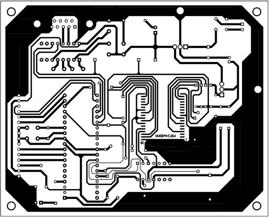 Fig. 8: single-side PCB layout of the Wi-Fi embedded system