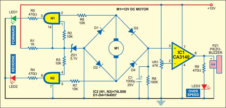 Speed indicator circuit