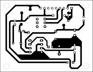 Fig. 2: A single side PCB for the electronic chanting device