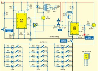 Doorbell cum visitor indicator circuit