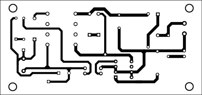 Fig. 3: A single-side PCB for the 1A, 12V SMPS
