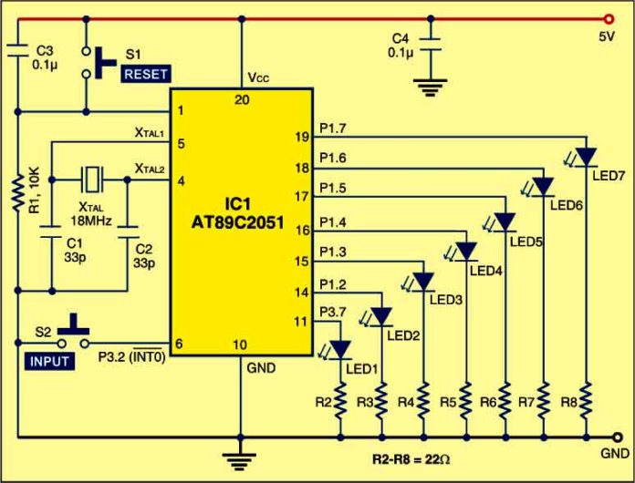 AT89C2051 Based Electronic Dice Detailed Project Available
