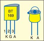 Fig. 2: Pin configurationof SCR BT136 and photodiode