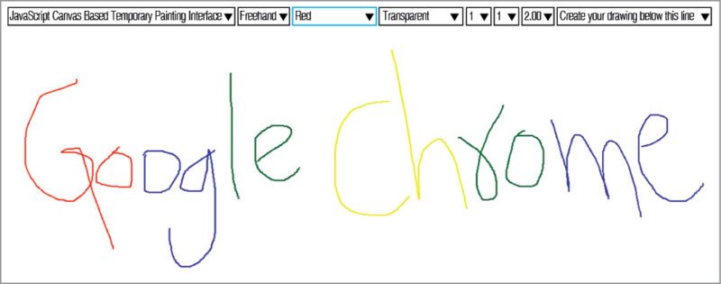 JavaScript Canvas Based Painting Interface