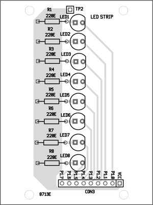Fig. 10: Component layout for the PCB in Fig. 9