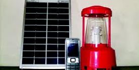 Solar Lamp With Variable Power Supply And Charger