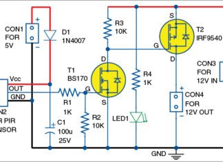 IR motion sensor relay switch