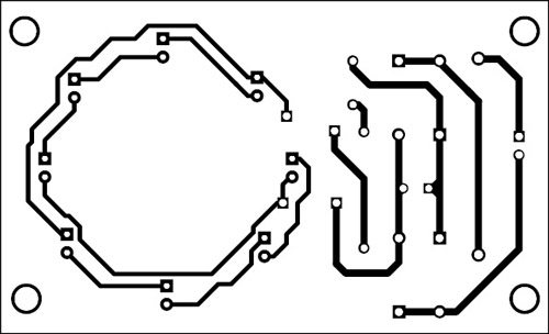 Fig. 2: A suggested PCB layout for the optical magnifier