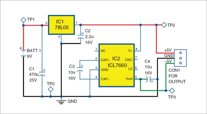 Plus-minus 5V Supply From 9V Battery | Full Electronics Project