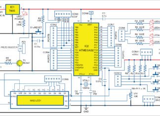 Circuit diagram of Arduino for ATmega32