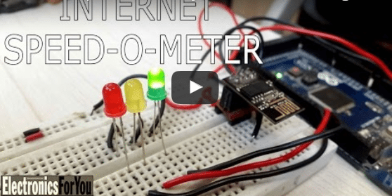 DIY: Internet Speed-O-Meter using ESP8266 + Arduino (In Hindi)
