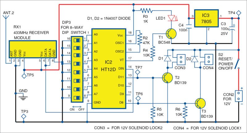 Simple Radio Frequency (RF) Based Code Lock