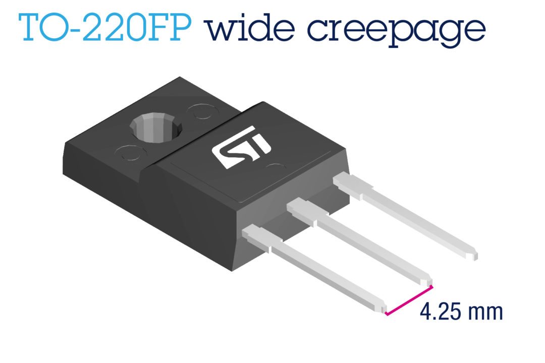 STMicroelectronics Introduces New Super-Junction MOSFETs including World’s First 1500V Device in TO-220FP Wide Creepage Package