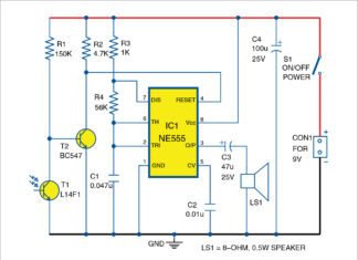 light sensitive fire alarm circuit