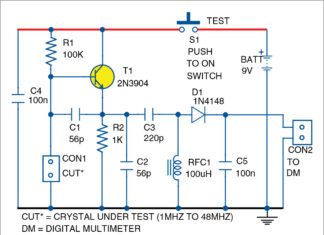 portable crystal tester