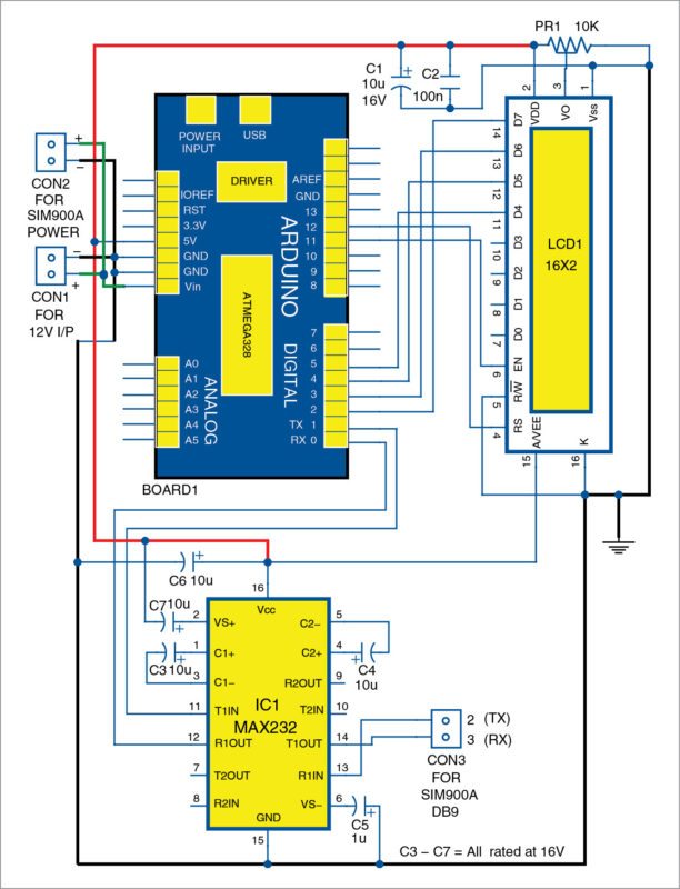 GSM Based Messaging Using Arduino Circuit