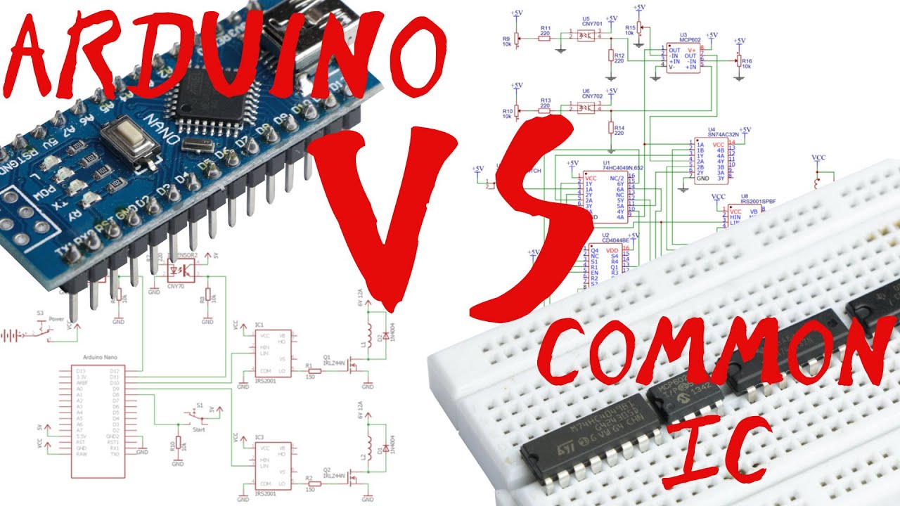 Video Tutorial: Arduino Vs. Common IC and Creating Arduino equivalent circuit