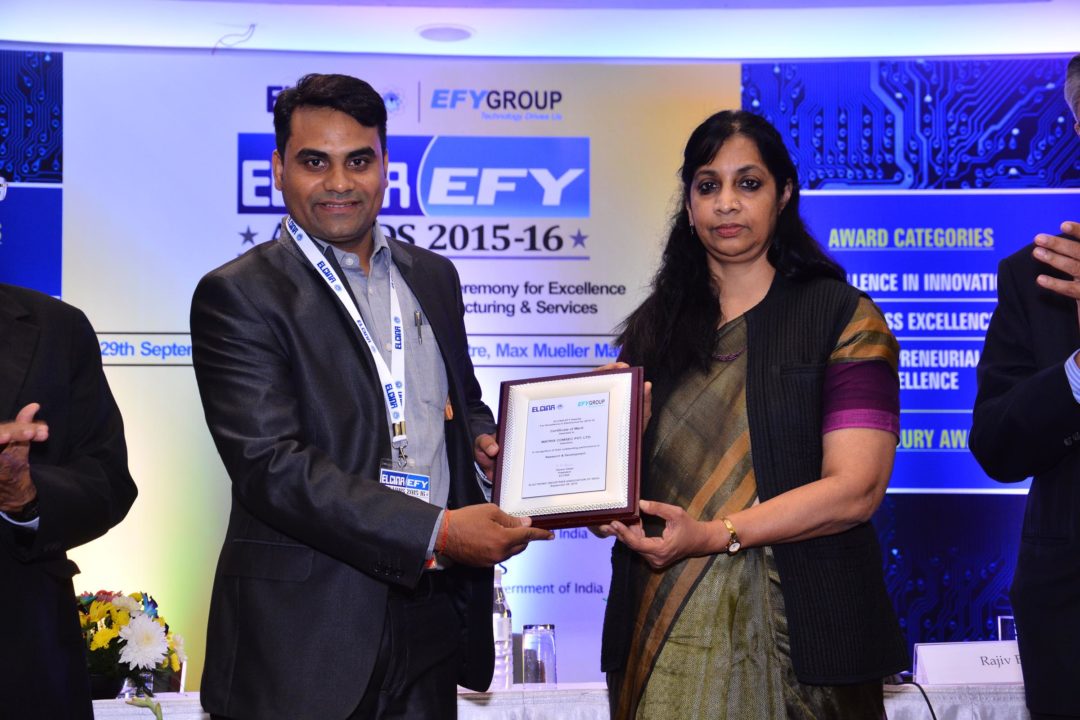 Matrix Bagged the ELCINA–EFY Awards 2015-16 for Outstanding Achievements in Research and Development