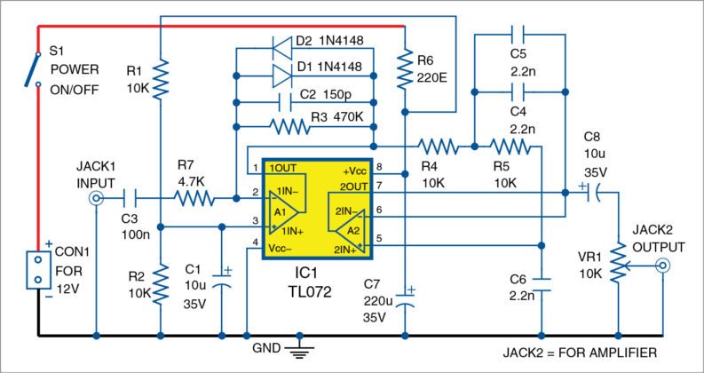 Audio Noise Limiter | Full Circuit Diagram with Source Code