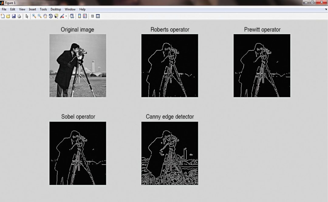 Edge detection using various operators