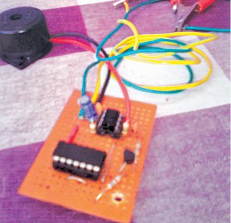 Author’s prototype for automatic power-resumption alarm