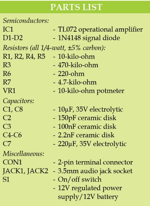 Audio Limiter Circuit Diagram Audio Limiter Circuit