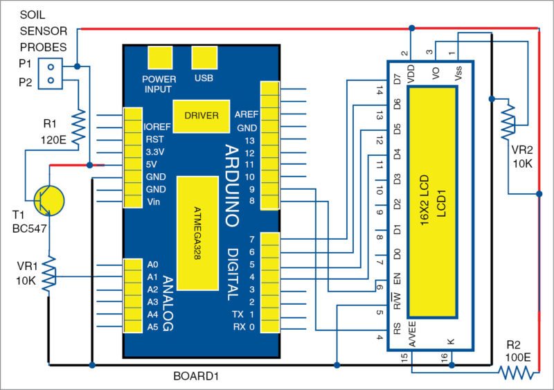 Soil Moisture Meter Circuit Diagram