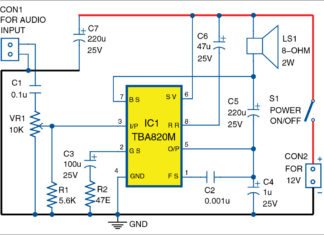 Two-Watt TBA820M AF Amplifier