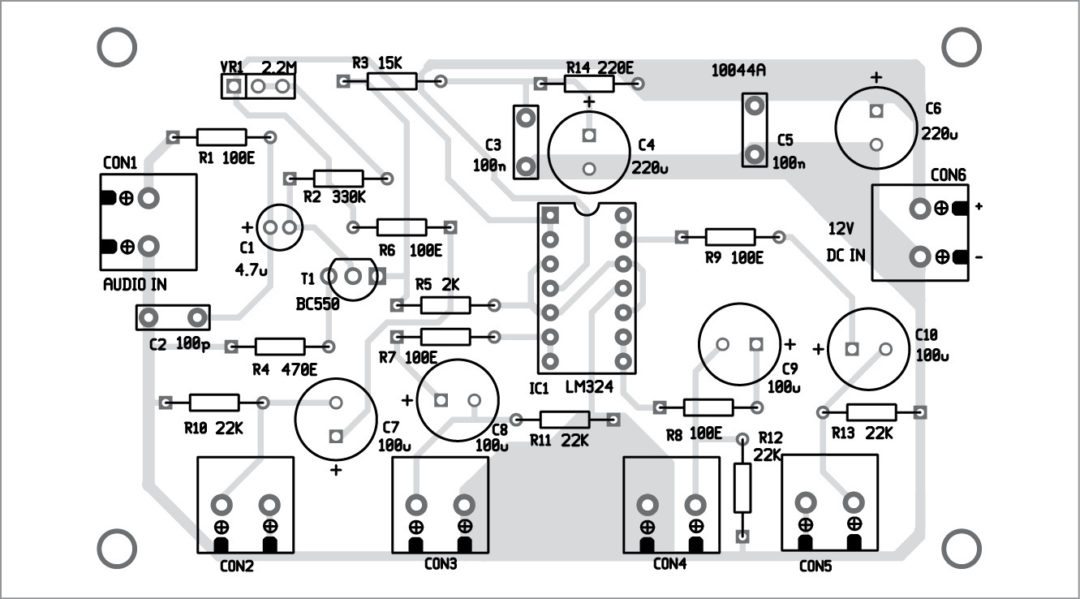 Simple LowNoise Audio Distribution Amplifier Electronics Project