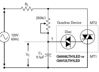 quadrac-based lighting dimmer circuit