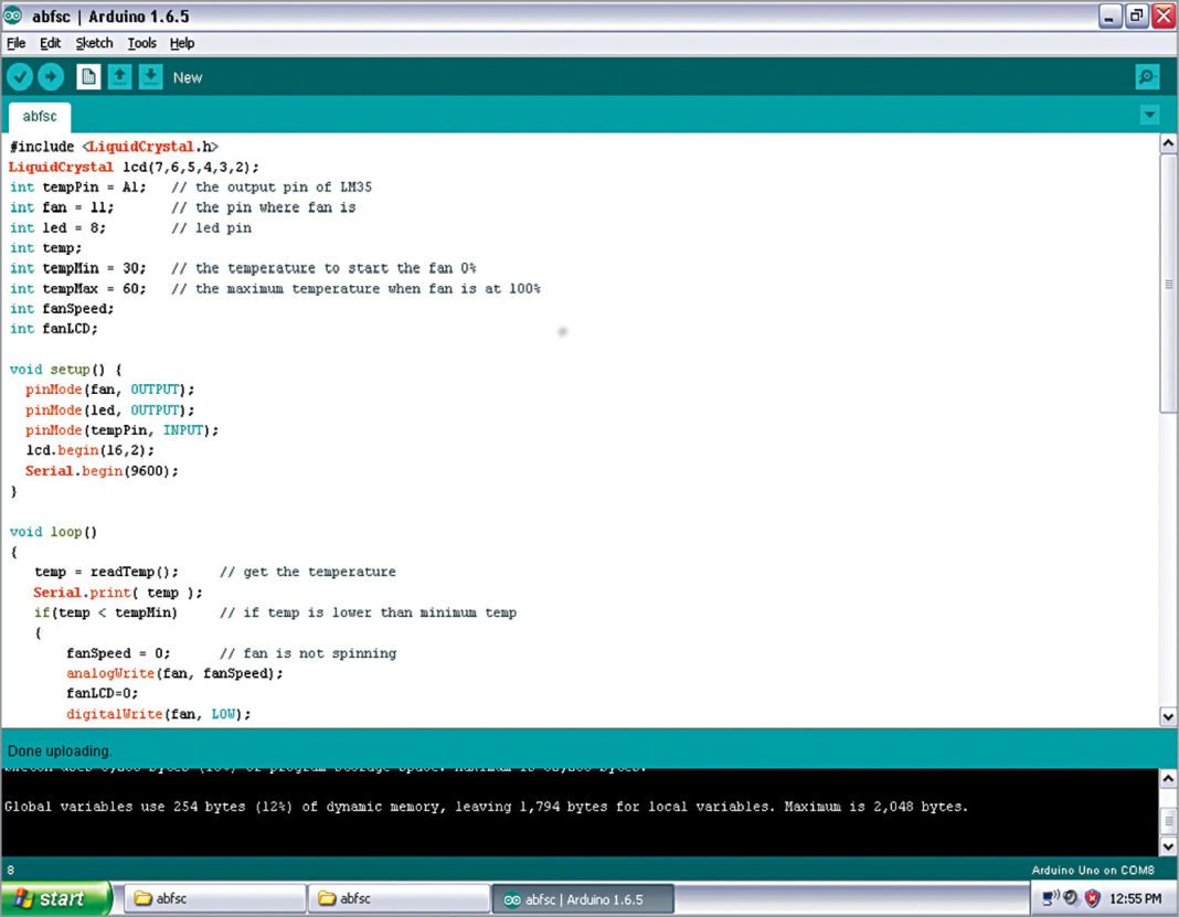 Temperature Based Fan Speed Control with Arduino