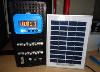 Author's prototype of the Multifunction Rechargeable Clock