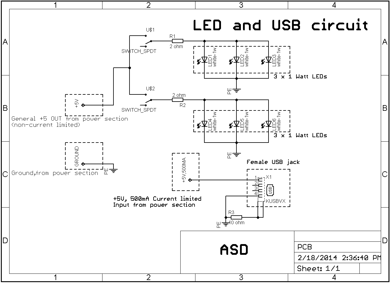 LED & USB circuit