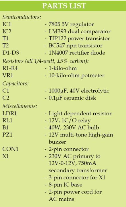 Electronic Eye Security System Circuit Diagram Pdf
