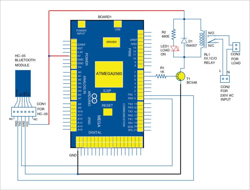 voice controlled home automation circuit diagram